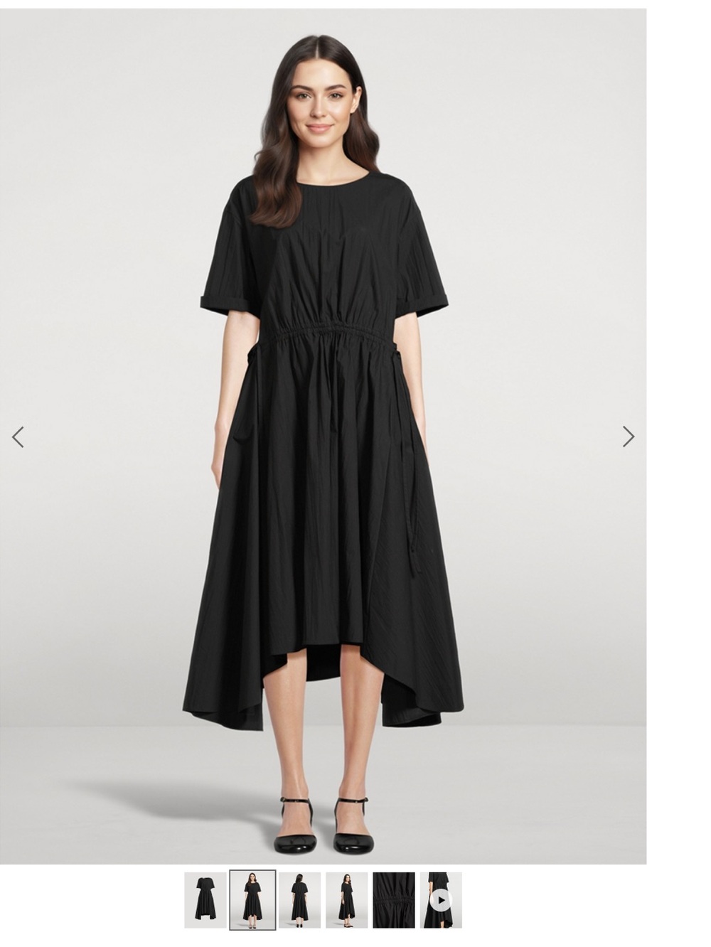 Lafayette 148 New York Black High-Low Midi Dress